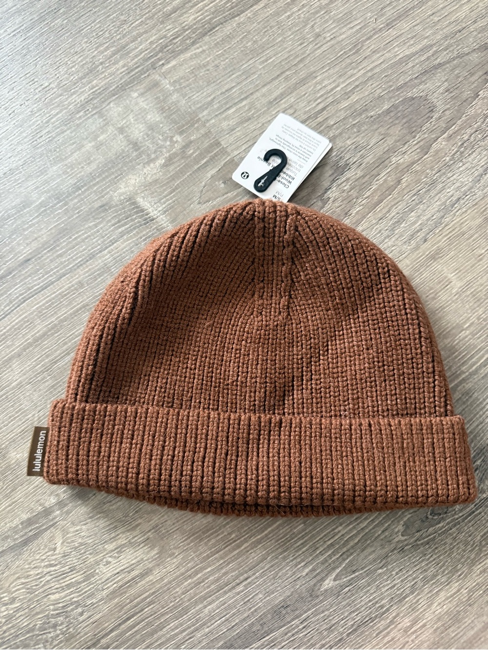 lululemon athletica Rust Brown Ribbed Knit Beanie